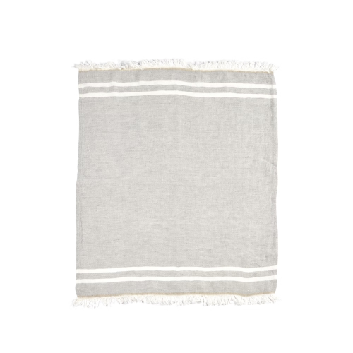 The Belgian Fouta Towel 43x71" - Gray Stripe