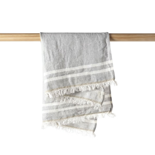 The Belgian Guest Towel - Gray Stripe