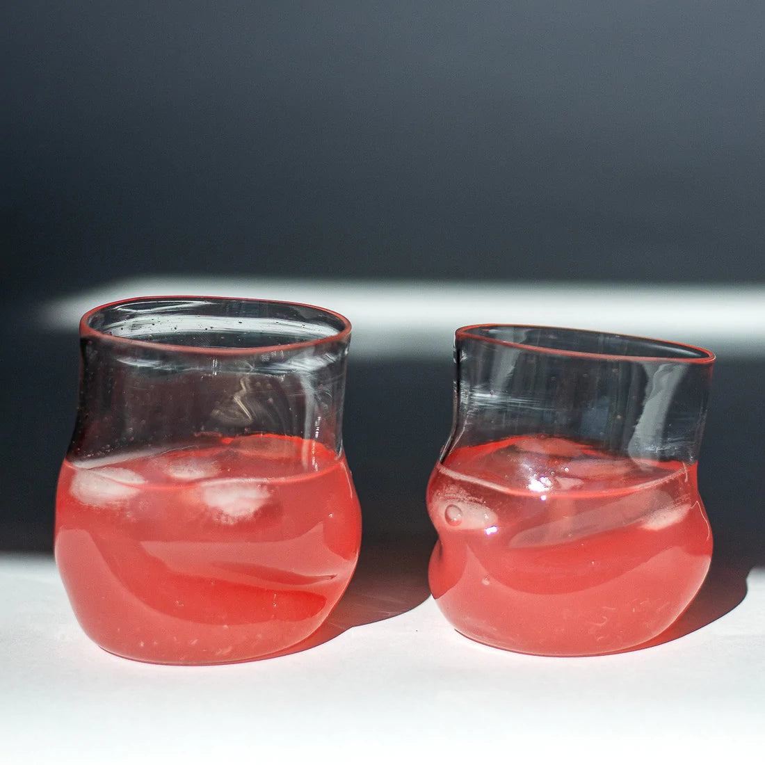 Crushed Clear Glass Cup