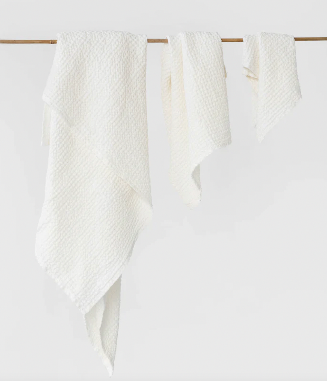 Waffle Guest Towel - White