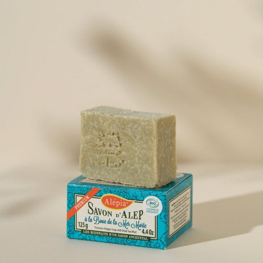Premium Organic Aleppo Soap with Dead Sea Mud – 125g