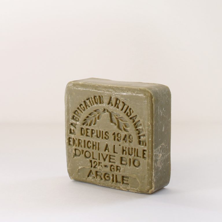 Marseille soap Enriched with organic Olive oil 125g – Green Clay